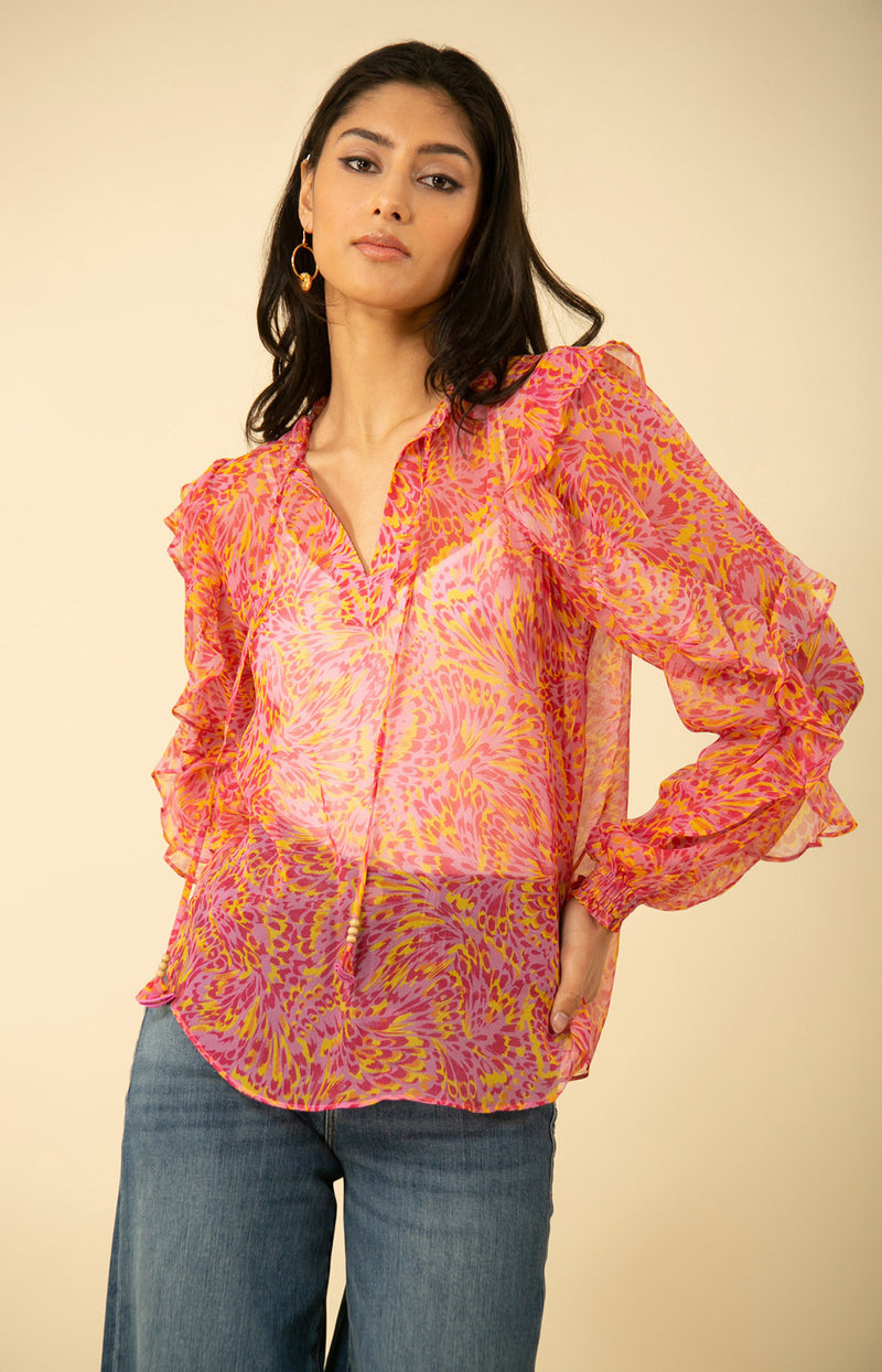 Donna Silk Top, color_pink