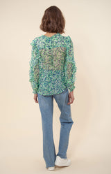 Donna Silk Top Beaded, color_green
