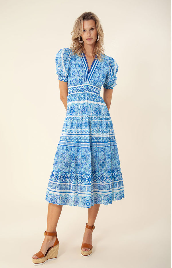 Jessamy Tiered Midi Dress, color_blue