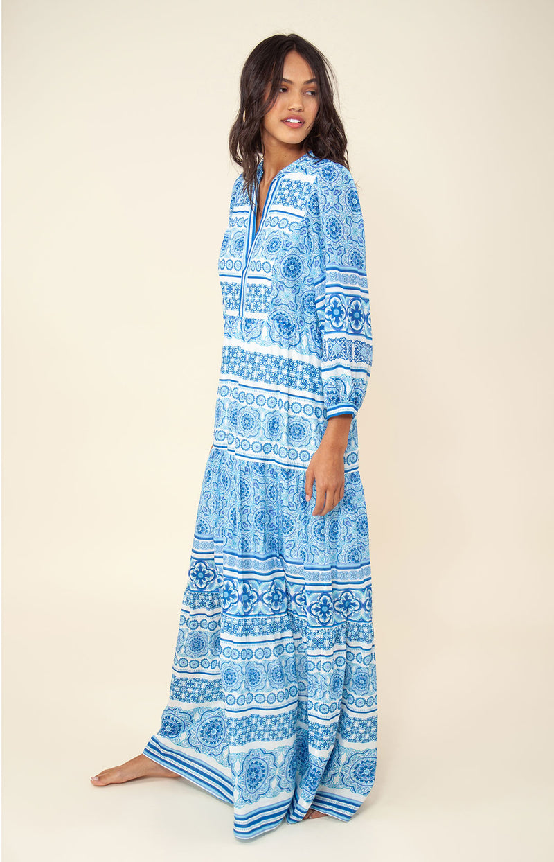 Elspeth Voile Maxi Dress, color_blue