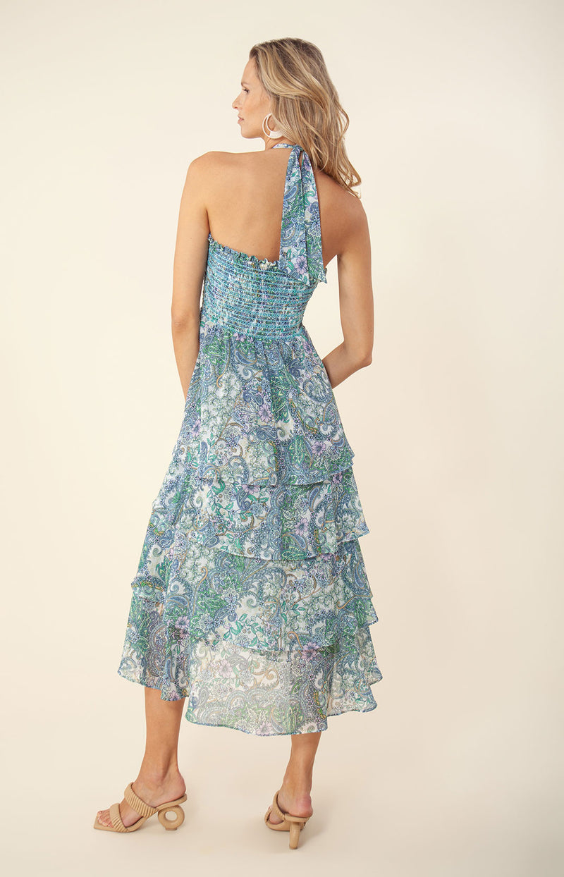 Kestrel Chiffon Smocked Dress, color_ivory