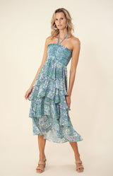 Kestrel Chiffon Smocked Dress, color_ivory