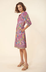 Sonata Jersey Dress Beaded, color_pink