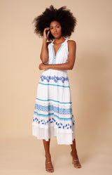 Becky Embroidered Crinkle Gauze Midi Dress, color_blue