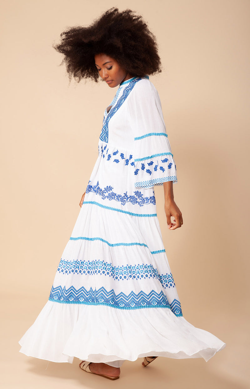Taliah Embroidered Crinkle Gauze Maxi Dress, color_blue