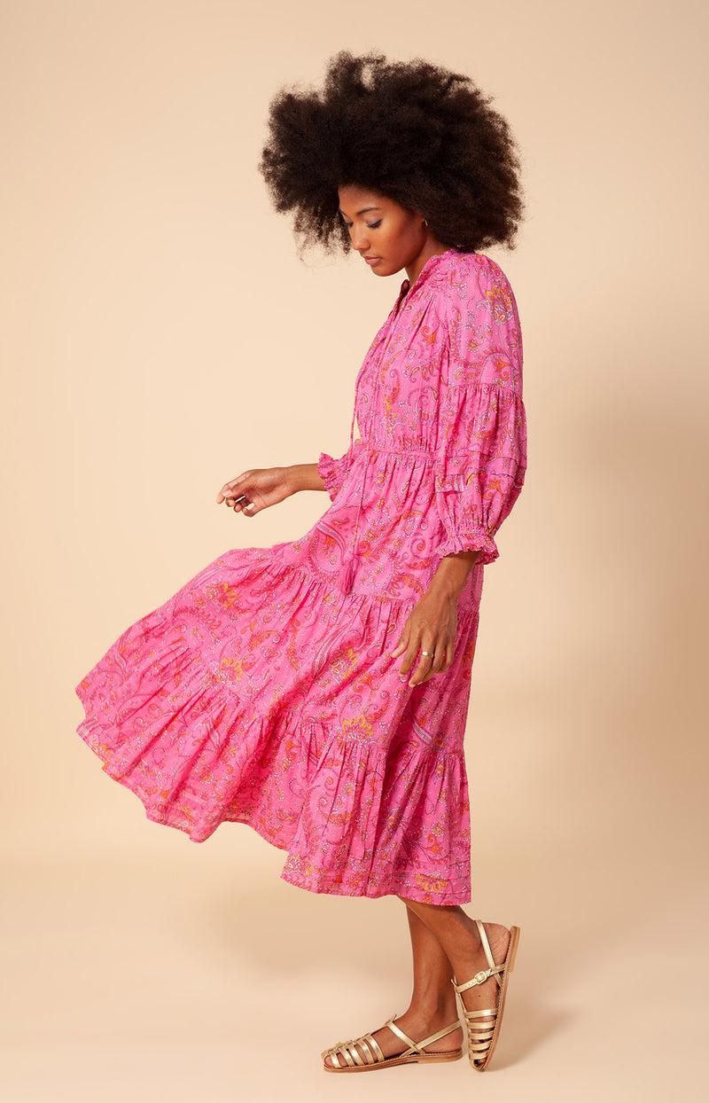 Grace Midi Dress, color_pink