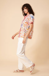 Malika Solid Linen Pant, color_white