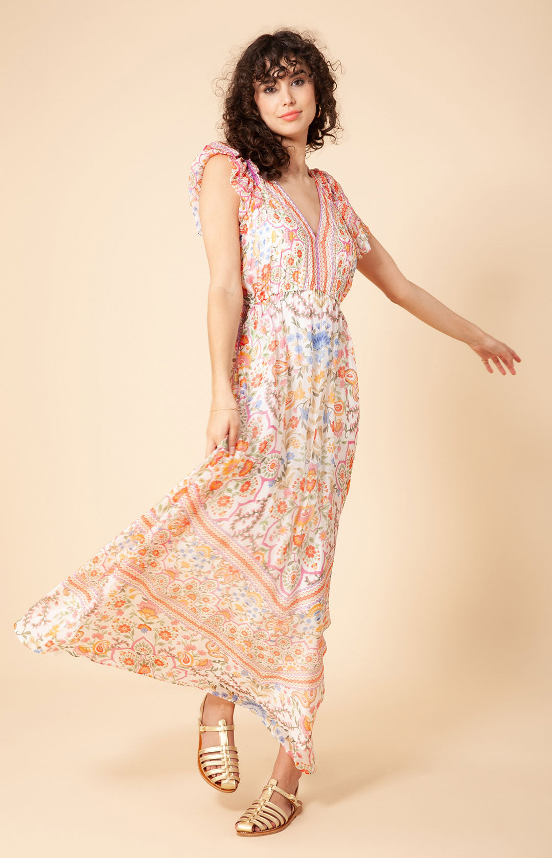Elba chiffon maxi dress clearance