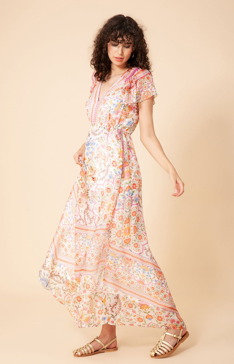 Marlee Chiffon Maxi Dress, color_coral