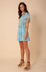 Kya Chiffon Blouson Dress, color_blue