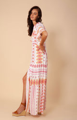 Hania Button Maxi Dress, color_pink