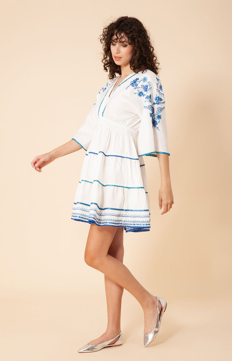 Aliah Embroidered Linen Dress, color_blue