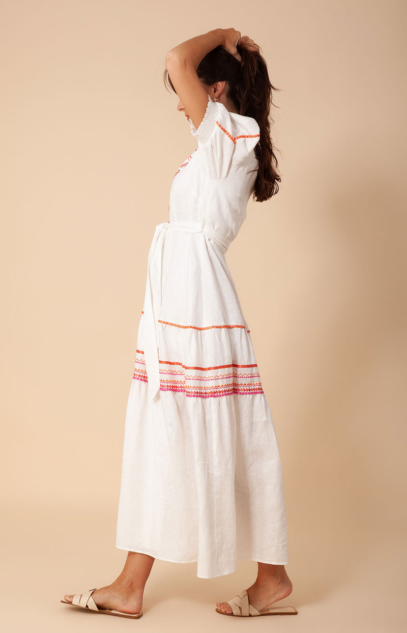 Lorna Embroidered Linen Maxi Dress, color_pink