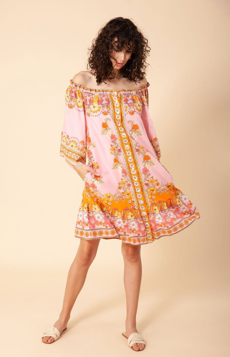 Farah Voile Dress, color_pink