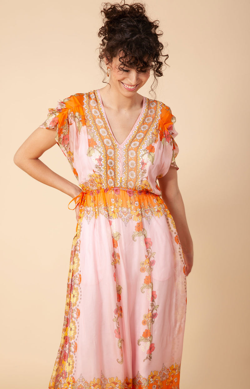 Avant Chiffon Maxi Dress, color_pink