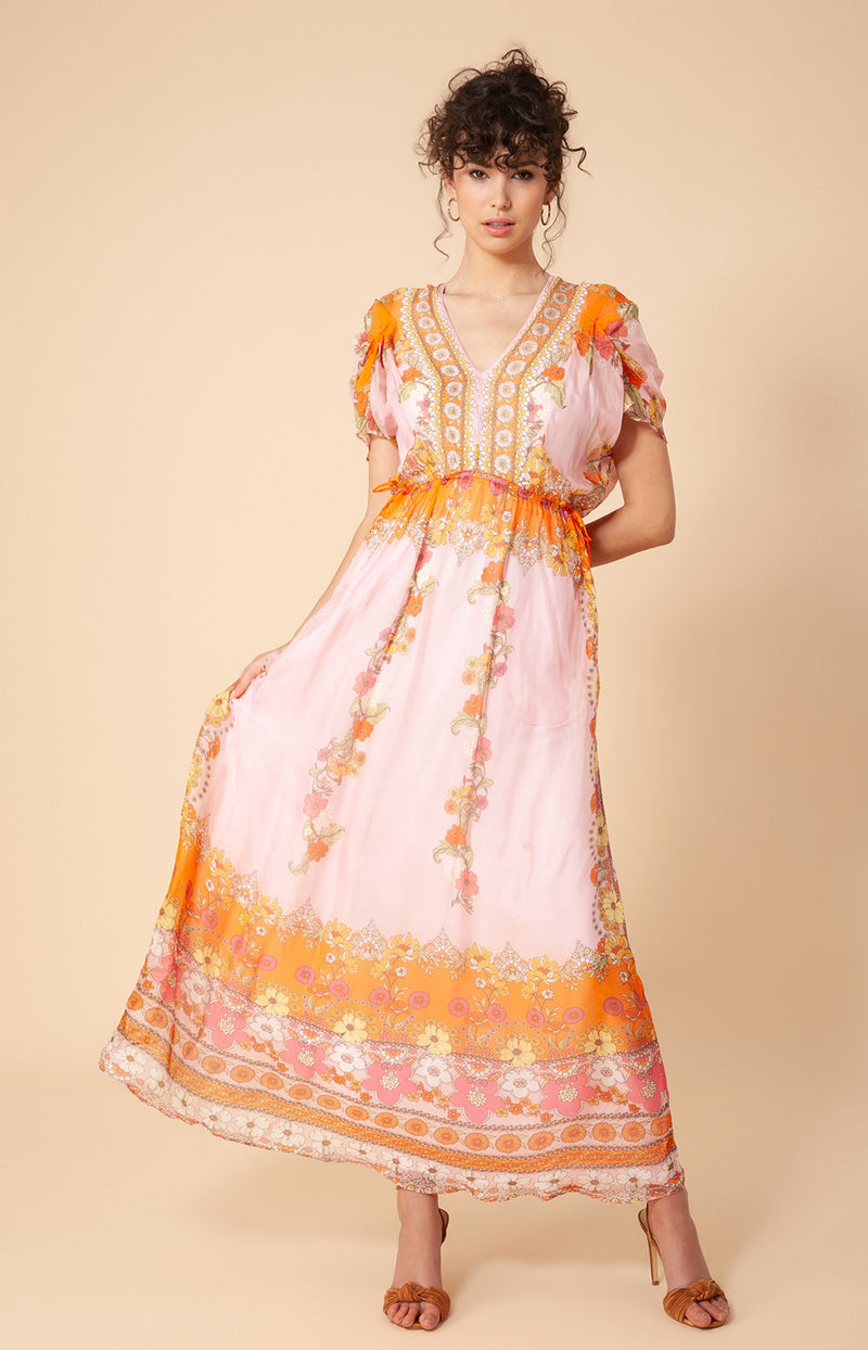 Avant Chiffon Maxi Dress, color_pink